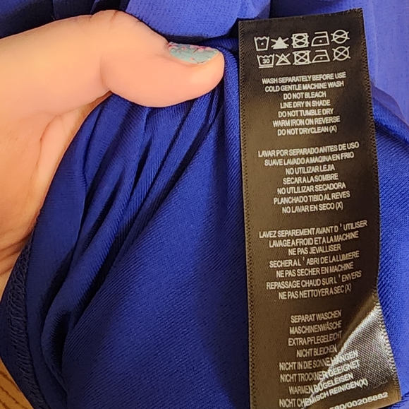 NWT City Chic Softly Tied Wrap Dress Lapis Blue Size 14 - Picture 9 of 11